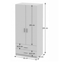 Szekrény, fehér, INVITA TYP 5