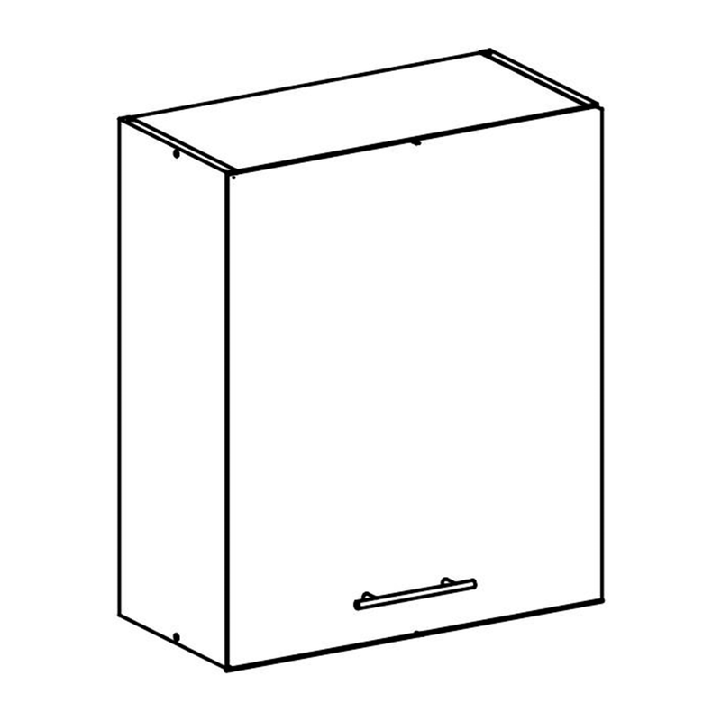 felsőszekrény, tölgy sonoma/fehér, balos, FABIANA W - 60