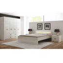 Ágy, kőris fehér, 160x200, INFINITY I-19