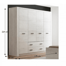 Szekrény, Kőris fehér, INFINITY I-18