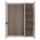 Szekrény, fehér extra magas fényű HG/sonoma tölgy sötét trufla, LYNATET TYP 22