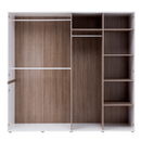 Szekrény, fehér extra magas fényű HG/sonoma tölgy sötét trufla, LYNATET TYP 23