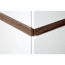 Szekrény, fehér extra magas fényű HG/sonoma tölgy sötét trufla, LYNATET TYP 23