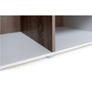 Szekrény, fehér extra magas fényű HG/sonoma tölgy sötét trufla, LYNATET TYP 23