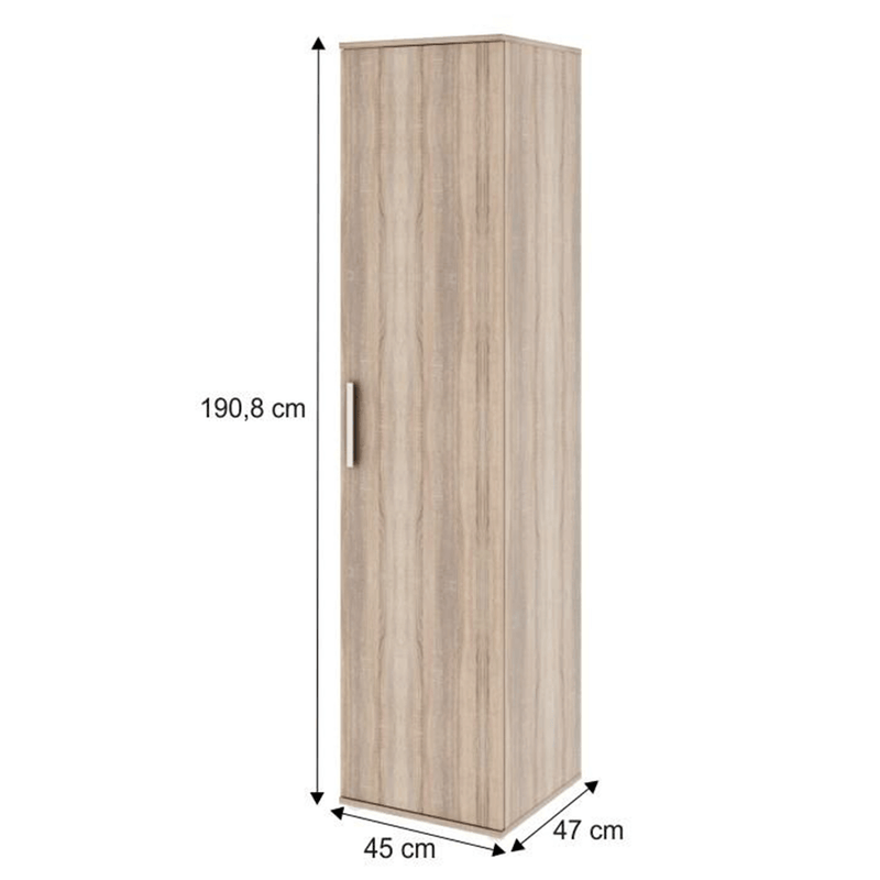 Polcos szekrény, DTD laminált, sonoma tölgyfa, DUNAJ 3