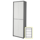 Magas polcos szekrény, grafit/fehér, RIOMA NEW TYP 05