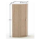 Sarokszekrény, sonoma tölgy, BETTY 2 BE02-016-00