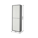 Magas polcos szekrény, grafit/fehér, RIOMA NEW TYP 05