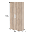 Akasztós szekrény, DTD laminált, tölgy sonoma, DUNAJ TYP1