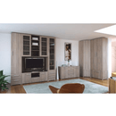 TV szekrény üveg, DTD laminált, tölgy sonoma, DUNAJ  TYP6