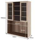 TV szekrény üveg, DTD laminált, tölgy sonoma, DUNAJ  TYP6