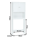 Szekrény a WC fölé, fehér, ATENE TYP 5