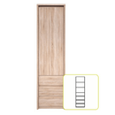 Könyvespolc, DTD laminált, tölgy sonoma, NORTY TYP 5