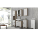 Faliszekrény tükörrel, sonoma tölgy/matt fehér, LESSY NEW 01