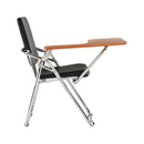 Írólapos szék, fekete/natúr, SONER