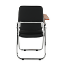 Írólapos szék, fekete/natúr, SONER