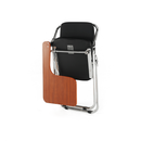 Írólapos szék, fekete/natúr, SONER