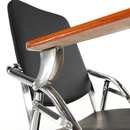 Írólapos szék, fekete/natúr, SONER