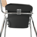 Írólapos szék, fekete/natúr, SONER