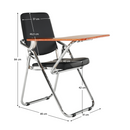 Írólapos szék, fekete/natúr, SONER