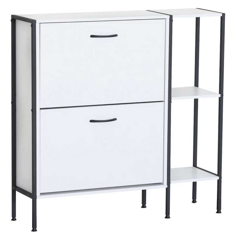 Cipősszekrény, fehér, SOVIO