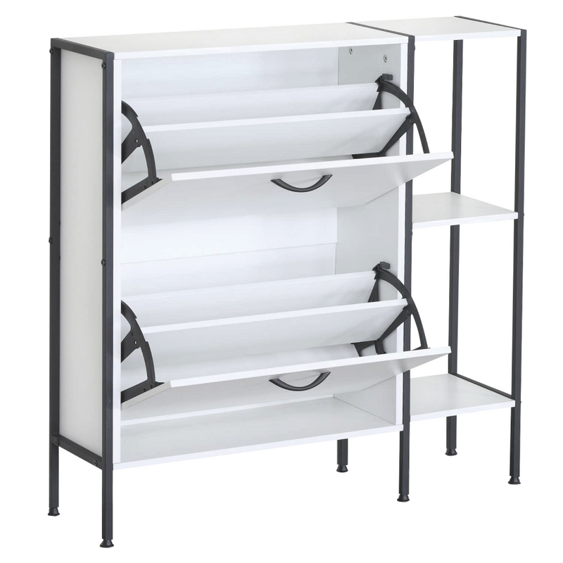 Cipősszekrény, fehér, SOVIO