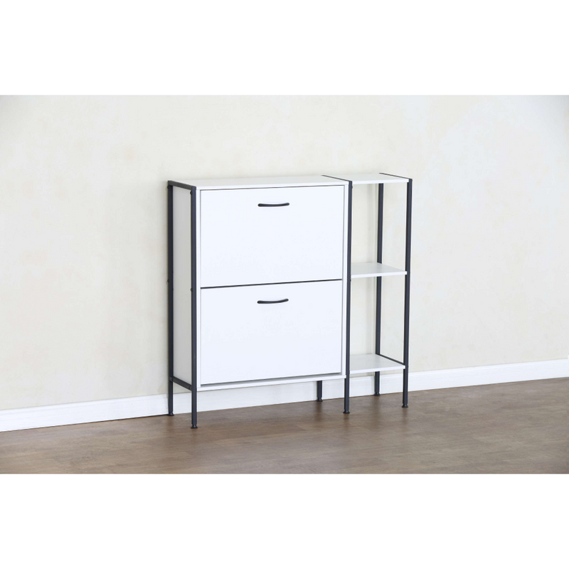 Cipősszekrény, fehér, SOVIO