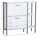 Cipősszekrény, fehér, SOVIO