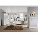 Éjjeliszekrény, DTD fóliázott/MDF festett, fehér, PARIS