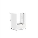 Szekrény, beépíthető tűzhelyhez, fehér, SPLIT 60 DG BB