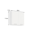 Felsőszekrény, fehér, SPLIT 80 G-72 2F