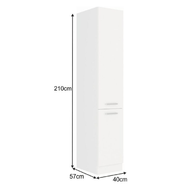 Magas szekrény, fehér, SPLIT 40 DK-210 2F