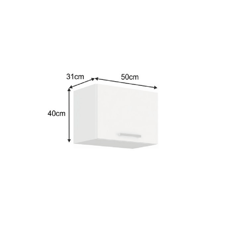 Felsőszekrény, fehér, SPLIT 50 OK-40