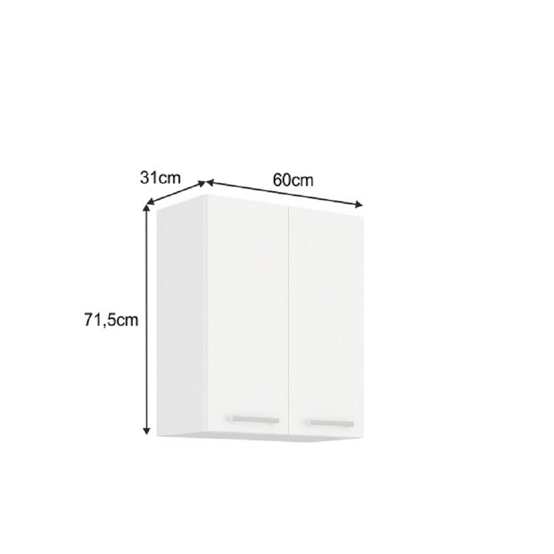 Felsőszekrény, fehér, SPLIT 60 G-72 2F
