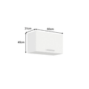 Felsőszekrény, fehér, SPLIT 60 OK-40