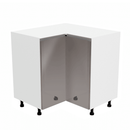 Alsó sarokszekrény, fehér/szürke extra magasfényű, AURORA D90N