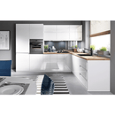 Alsószekrény, fehér/fehér extra magasfényű, AURORA D602F