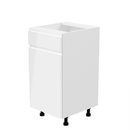 Alsószekrény, fehér/fehér extra magasfényű, balos, AURORA D40S1