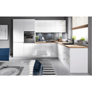 Alsószekrény, fehér/fehér extra magasfényű, jobbos, AURORA D30