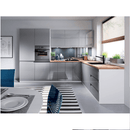 Alsószekrény, fehér/szürke extra magasfényű, balos, AURORA D40S1