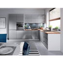 Alsószekrény, fehér/szürke extra magasfényű, AURORA D602F