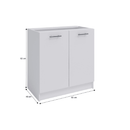 kétajtós alsószekrény, fehér,  FABIANA S80