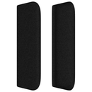 vidaXL fekete szövet rugós ágy matraccal 200 x 200 cm