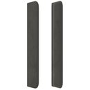 vidaXL sötétszürke bársony LED-es fejtámla 203x16x118/128 cm