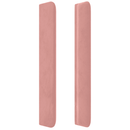 vidaXL rózsaszín bársony rugós ágy matraccal 140x200 cm