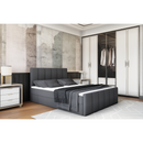 Boxspring ágy, 140x200, szürke, STAR