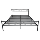 Fém ágy ráccsal, 180x200, fekete, STELVIA