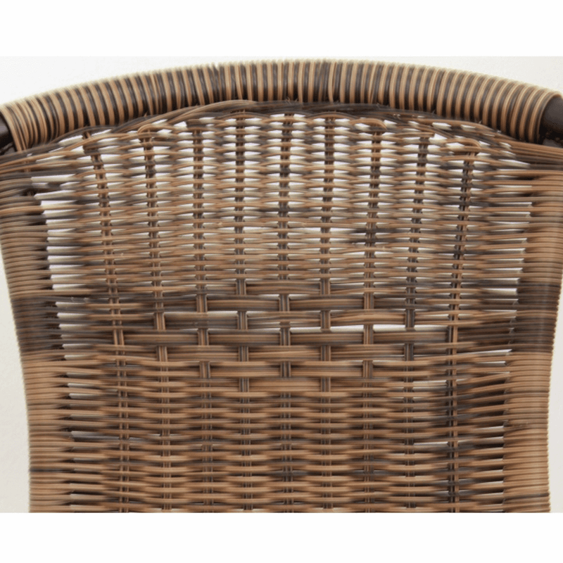 Egymásba rakható szék, barna/fekete fém, DOREN