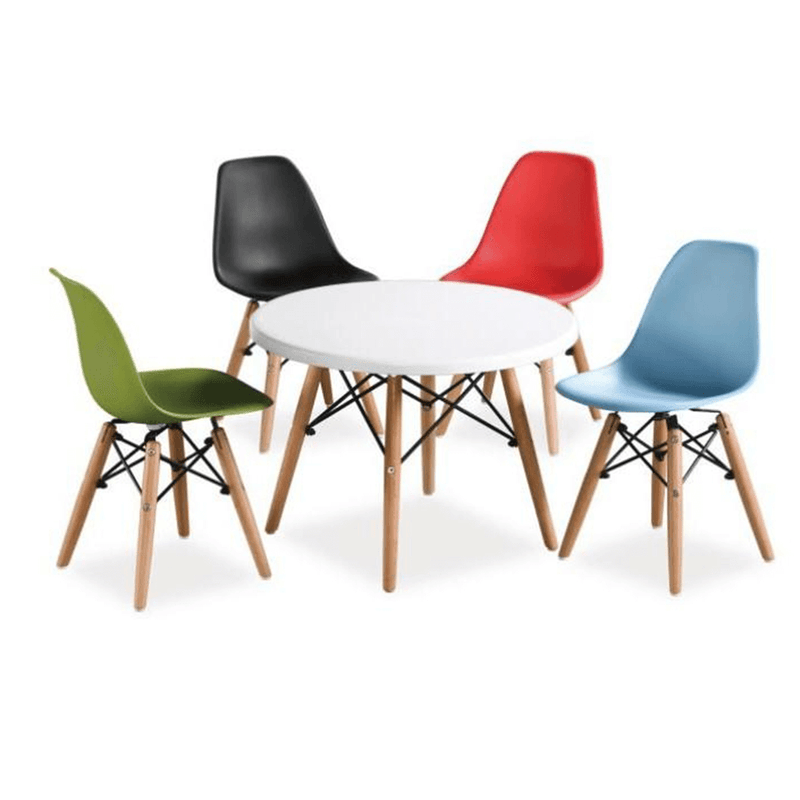 Étkezőasztal, fehér/bükk, átmérő 60 cm, GAMIN NEW 60
