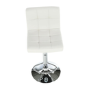 Bárszék, fehér textilbőr/króm, KANDY NEW